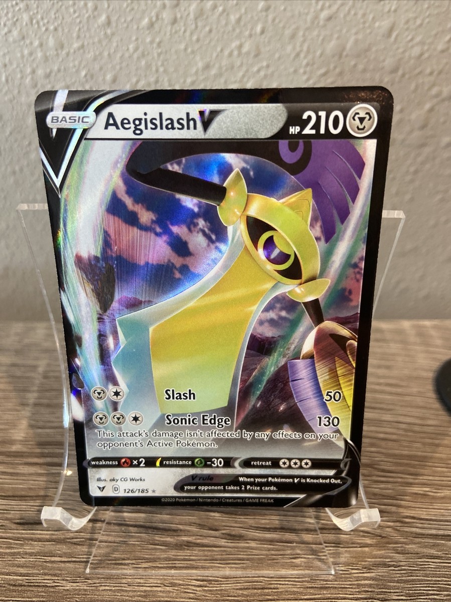 aegislash v pokemon card value Vivid Voltage 177 Full Art Aegislash V PSA 9