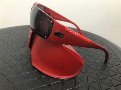 PRADA SPORT SONNENBRILLE SPS 06E OBU-1A1 mit ETUI ROT *RAR*