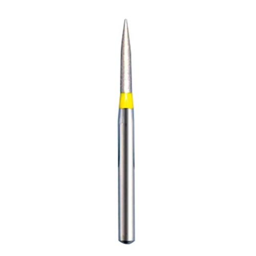 Fresas dentales de diamante FG llama 861/012XF grano extra fino amarillo rebabas de alta velocidad - Imagen 3 de 4
