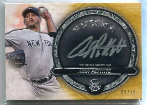 2021 Topps Five Star Silver Signatures Gold SSAP Andy Pettitte Auto 9/10