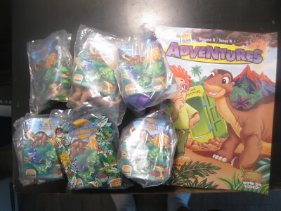 The Land Before Time  ''Complete 6 Toy Set Plus Booklet''  NIP Burger King 1997