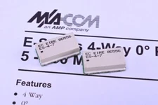 (2) Ma/Com E-Series 4-Way RF Power Divider 5 - 750 MHz 50 Ohm 1W