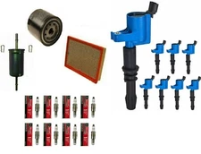 Tune Up Kit BLUE Coils + Filter & Plugs For 2004-2008 FORD F150 5.4L