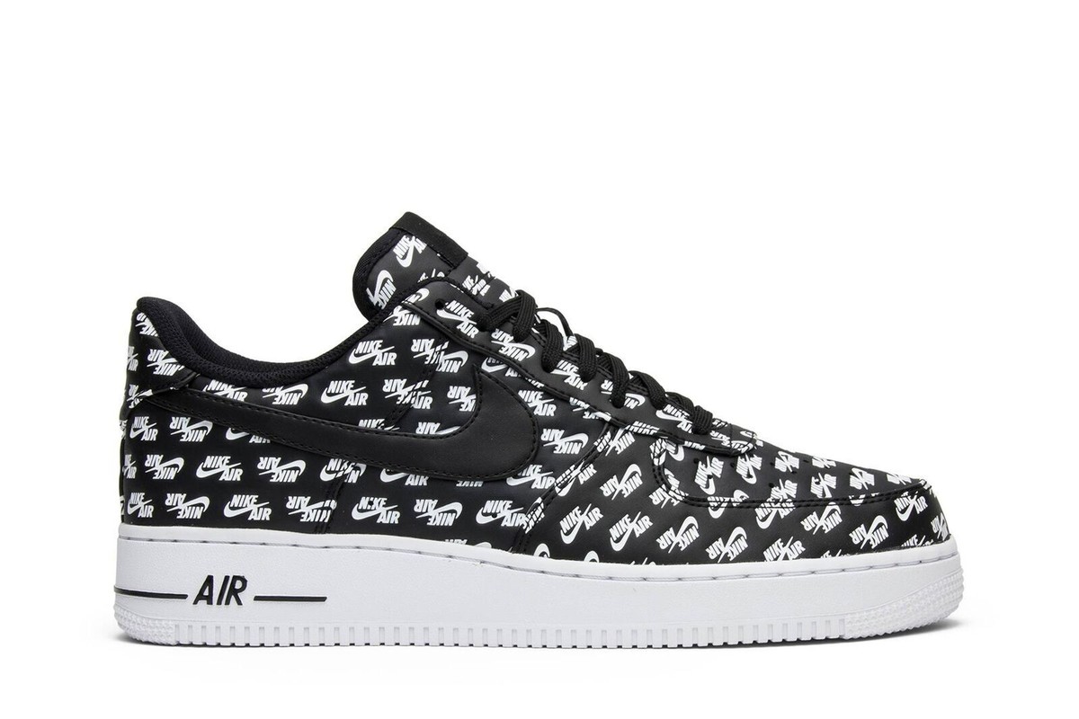 Nike Air Force Low '07 QS 'All Over Logo Black' AH8462-001 Men's