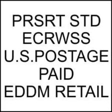 Postage Paid Stamp - EDDM - ECRWSS -Local Postal Customer Stamp size 1 x 1 inche