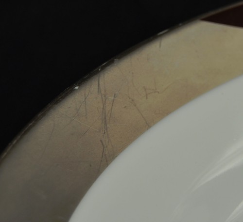 Puirforcat Century White Silver Brown Serving Platter Large Tray Limoges France - Picture 9 of 12