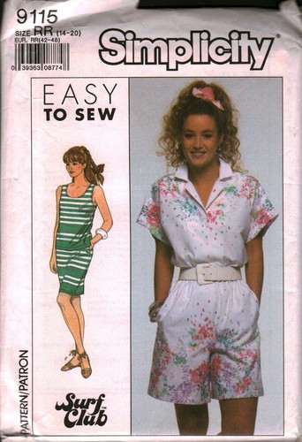 9115 Vintage Simplicity SEWING Pattern Misses Shorts Shirt Skirt Tank Top UNCUT