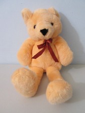 Sugar Loaf Creations Orange Bear Plush Stuffed Animal 18" 1997 Red Bow Sugarloaf