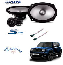 ALPINE S2-S69C kit 4 CASSE 3 VIE JEEP RENEGADE OVALI WOOFER MID-TW 6x9"AUTO CON
