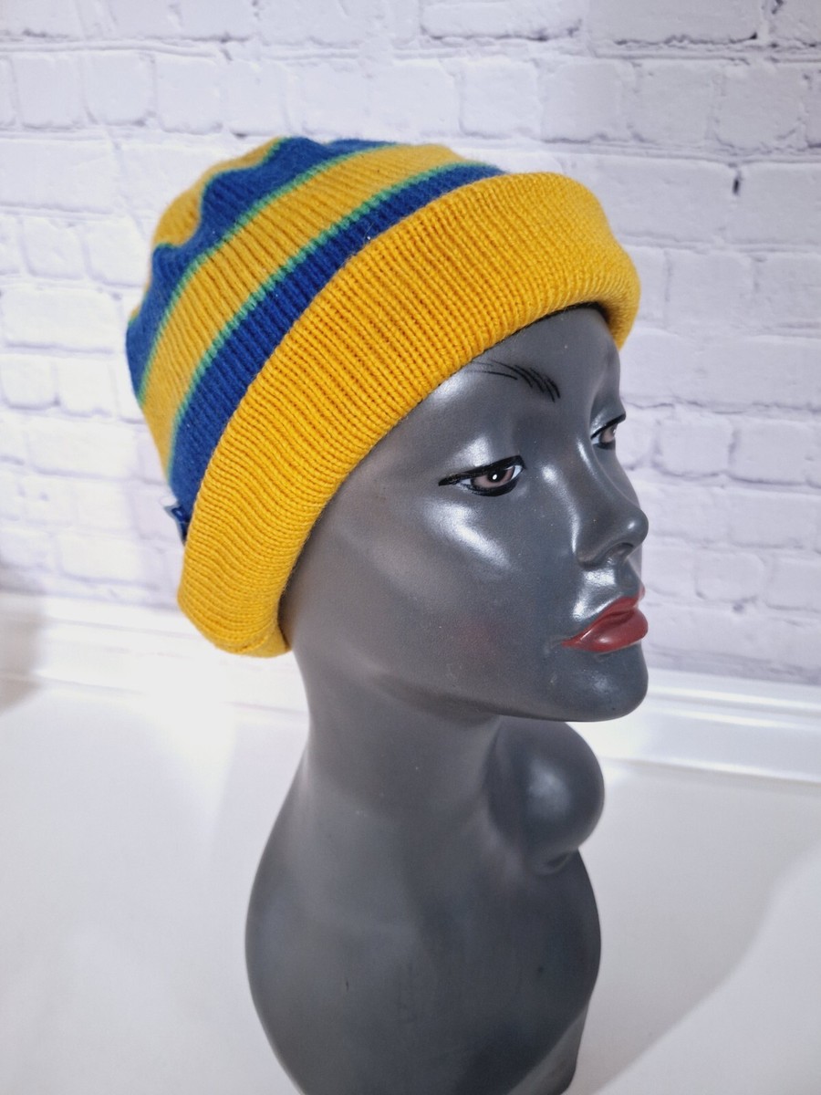 Vintage CB sports Beanie Blue Yellow Green Toboggan Hat  display picture 1
