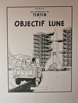 GRAND COUPON TISSU TINTIN HERGÉ 1993 - 156x80 CM - 100% COTON - MULTICOLORE
