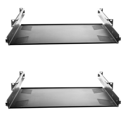 2 OSP 1u Space Sliding Pullout Shelf Rack Mount Tray For ATA Rack Cases
