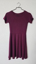 Anthropologie Dress New Size Small Purple Eggplant Ribbed Basic Girly Retro