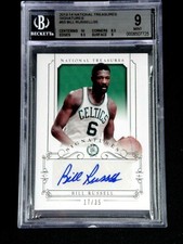 BILL RUSSELL SIGNED 2013-14 NATIONAL TREASURES 17/35 BGS 9 GEM 10 AUTOGRAPH AUTO
