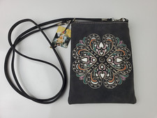 American Bling Crossbody Purse Western Cowgirl Bling Hearts Studded 8"x6" NWT