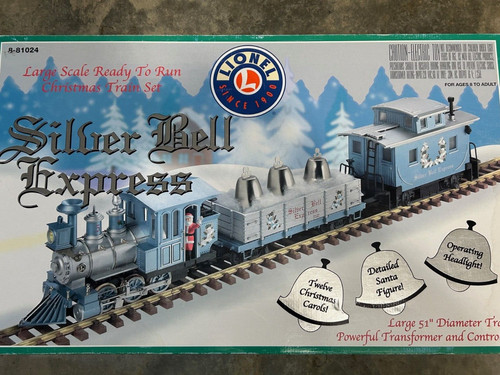 JUEGO TREN DE VAPOR SILVER BELLS EXPRESS / NAVIDAD - ESCALA G 8-81024 LIONEL NUEVO | Zustand: New
