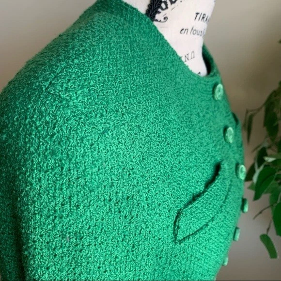Blazer verde lana couture vintage Valentino taglia 4