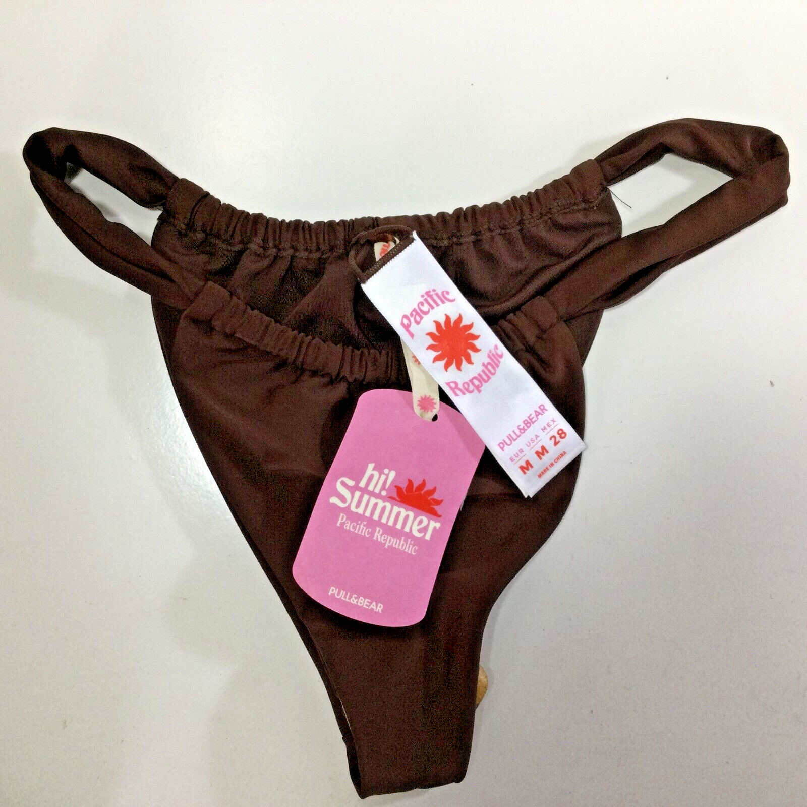 Pull & Bear Pacific Republic Bikini Brown Size Small Medium