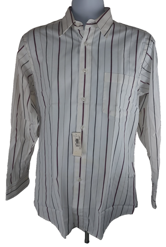 Christian Dior Monsieur Shirt 15 1/2 Button Up White Striped Long Sleeve NWT - 第 1/3 張圖片