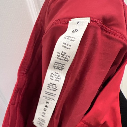 NUEVO CON ETIQUETAS Falda Lululemon Pace Rival tiro medio rojo oscuro talla: 6 - Imagen 5 de 5