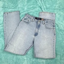 Vintage Anchor Blue Bootcut Jeans Light Wash Size Womens 5 6 90s High Rise