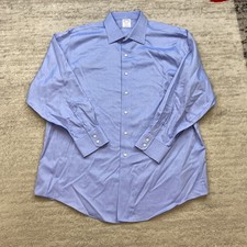 VTG Brooks Brothers Oxford Button Up Shirt 17.5 - 34 Blue Dress Outdoor Prep Men