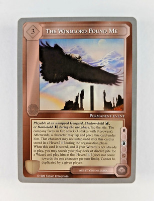 The Windlord Found Me - Middle Earth CCG card (1998 ICE MECCG Silver Grey Border