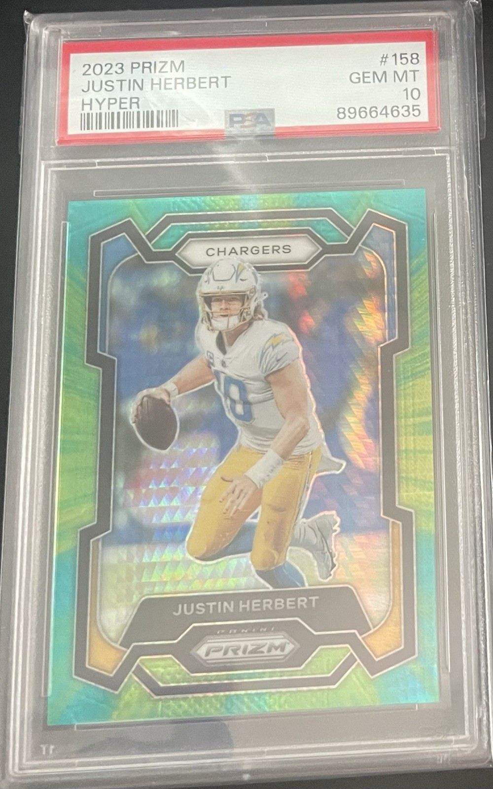 2023 Panini Prizm - Justin Herbert #158 Hyper Prizm /175