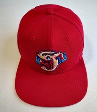 Jacksonville Jumbo Shrimp 47 Brand Hat Snapback Red MiLB Miami Marlins Cotton 