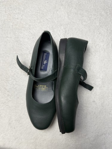 ZAPATOS INFORMALES HUNTERS RUN PARA MUJER TALLA 7,5 M CUERO VERDE HEBILLA - Imagen 7 de 10
