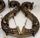 Vintage 6 Heavy Brass Scrolled Chandelier Arms Salvage 8” L  Each — photo 3