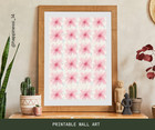 Minimalist Botanical Decor | Pink Floral Wall Art Print | Digital Download