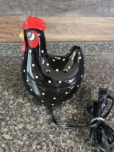 Calentador de cera de pollo Scentsy Hokey Pokey cerámica lunares gallina granja LEER - Imagen 4 de 10