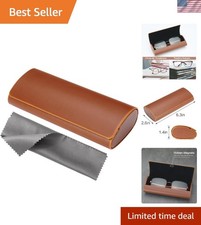 Elegant Hard Shell Eyeglass Case   Lightweight PU Leather for Stylish Protection