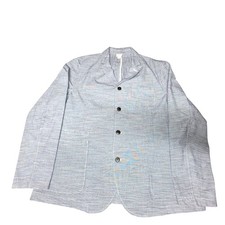 Merona Mens XL Blue Light Gray Cotton 4-Button Casual Blazer Chore Coat
