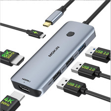 MOKiN 6 in 1 - Docking Station USB C to Dual HDMI Adapter - MODEL MOUC0414