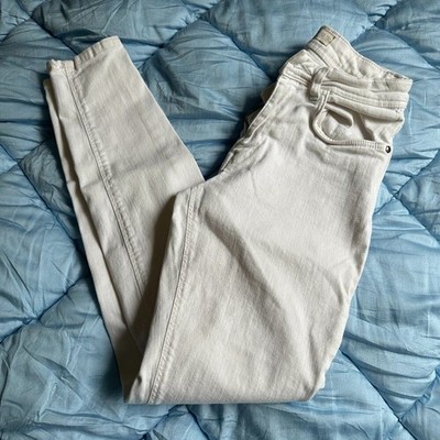 Zara Basic Denim Z1975 White Skinny Jeans Size 4 EUC