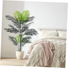 5FT Faux Areca Palm Tree, Artificial Golden Cane Palm Tree,Fake Palm Silk 