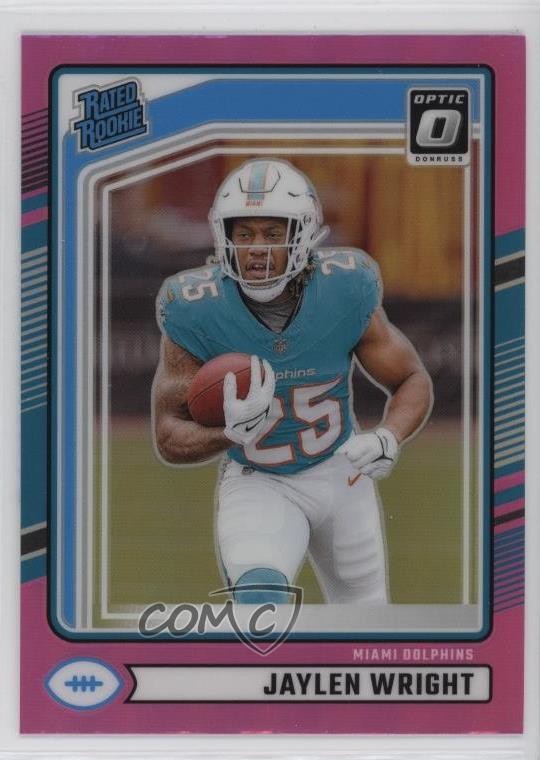 2024 Panini Donruss Rated Rookie Optic Preview Pink Prizm Jaylen Wright 1i5d