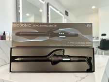 BIO IONIC Extra Long Barrel Styler 1" Pro Curling Iron Moisturizing Heat Ceramic