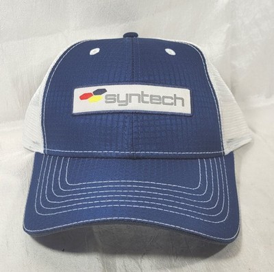Syntech Fuel Master Mesh Snapback Adjustable Baseball Hat - Blue/White - One Sz