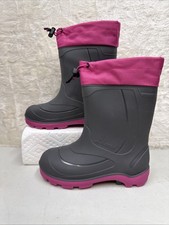 Kamik Waterproof Insulated Winter Snow Boots Girls Magenta Youth Size 2 NIB