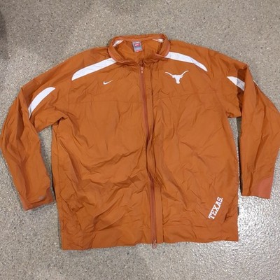 Nike Texas Longhorns UT Team Zip Up Jacket Size XXL Burnt Orange Fit Storm NCAA