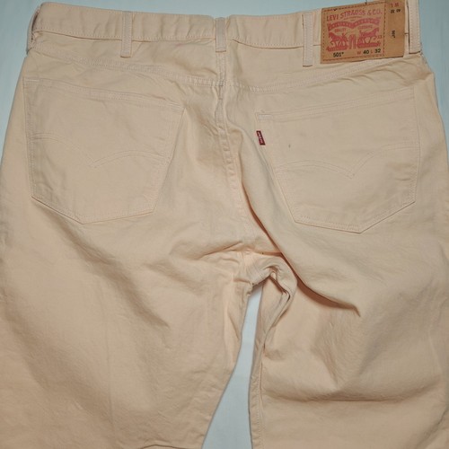 Levis 501 Jeans Mens 40x32 Black Denim Button Fly Straight Leg See Photos - Picture 14 of 14