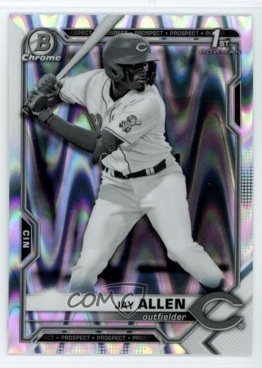 2021 Bowman Draft Chrome Black & White RayWave Refractor Jay Allen #BDC-11 1k9t