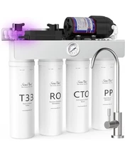 SimPure T1-400UV Tankless Reverse Osmosis System with UV, NSF/ANSI 58 Certified,