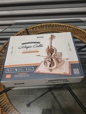 ROKR Magic Cello Mechanical Music Box 3D Wooden Puzzle Model Kit Stem Project