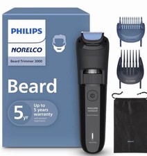 Norelco Philips 100 Waterproof Beard Trimmer 3000 Series with Self-Sharpening...