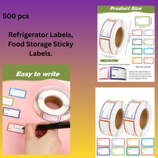 Freezer Labels. Removable Refrigerator Labels, Food Storage Sticky Labels.