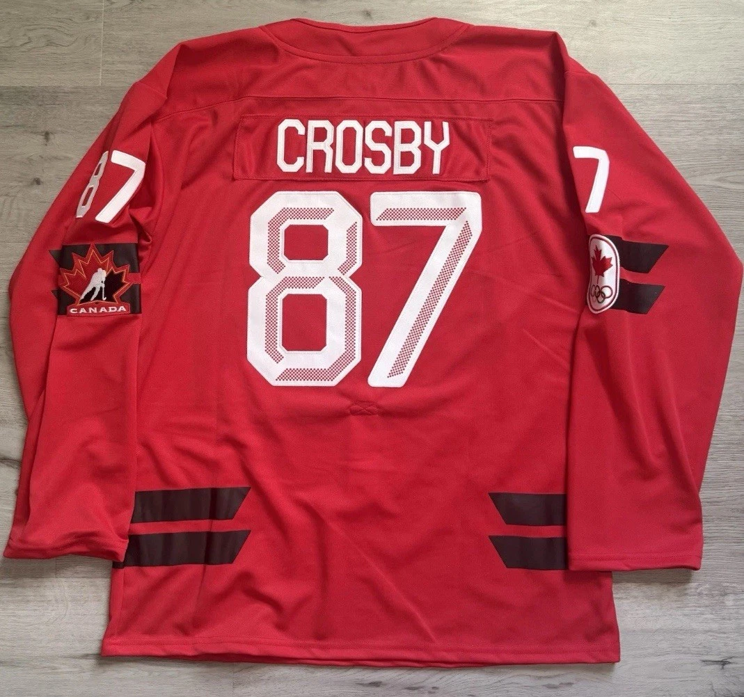Modèle de maillot de hockey sur glace réaliste à l'extérieur d'Edmonton